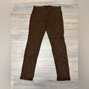 Women’s Sanctuary Anthropologie Brown and Black Medium Animal Print Leggings